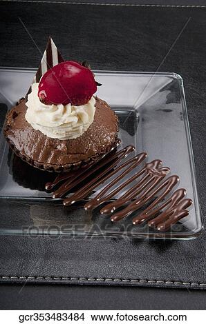High angle view of a chocolate tart View Large Photo Image Picture - High angle view of a chocolate tart. Fotosearch