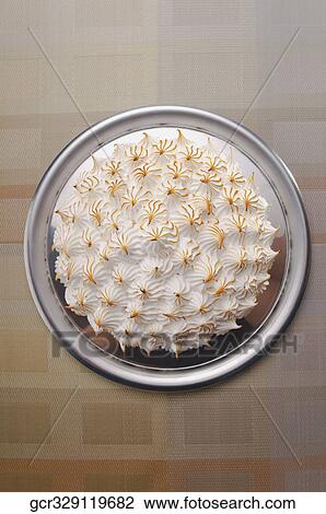 High angle view of a meringue pie View Large Photo Image Stock Image - High angle view of a meringue pie. Fotosearch