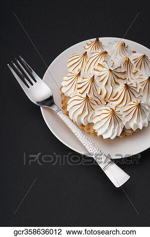 Stock Image - High angle view of a meringue pie. Fotosearch