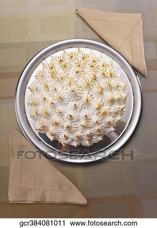 High angle view of a meringue pie View Large Photo Image Stock Image - High angle view of a meringue pie. Fotosearch