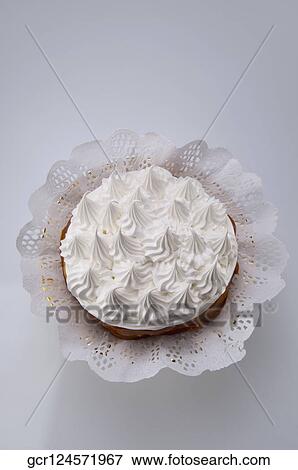 Stock Photo - High angle view of a meringue pie. Fotosearch