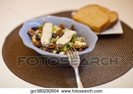 High angle view of a salad with bread View Large Photo Image Picture - High angle view of a salad with bread. Fotosearch