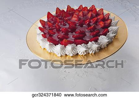 High angle view of a strawberry meringue View Large Photo Image Stock Image - High angle view of a strawberry meringue. Fotosearch