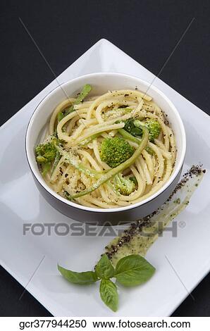 High angle view of green pepper and broccoli macaroni View Large Photo Image Stock Image - High angle view of green pepper and broccoli macaroni. Fotosearch