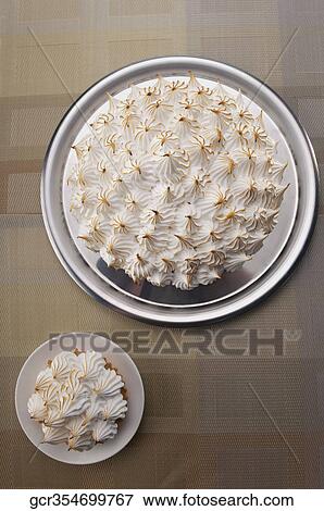 High angle view of meringue pies View Large Photo Image Stock Photo - High angle view of meringue pies. Fotosearch