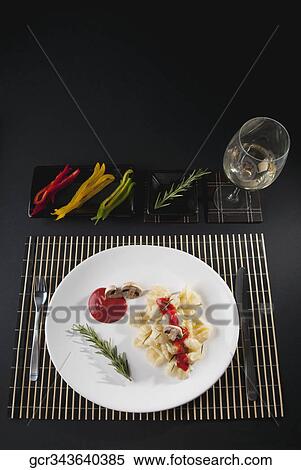 Rosemary garnish on conchiglie pasta with mushrooms View Large Photo Image Stock Photography - Rosemary garnish on conchiglie pasta with mushrooms. Fotosearch