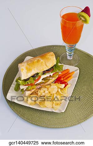 Sandwich with a cocktail View Large Photo Image Stock Photography - Sandwich with a cocktail. Fotosearch