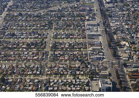 Aerial view of a city, Los Angeles, California, USA View Large Photo Image Picture - Aerial view of a city, Los Angeles, California, USA. Fotosearch