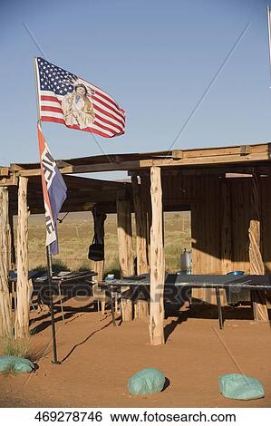 American flag in front of a restaurant, Monument Valley Tribal Park, Arizona-Utah, USA View Large Photo Image Stock Photograph - American flag in front of a restaurant, Monument Valley Tribal Park, Arizona-Utah, USA. Fotosearch