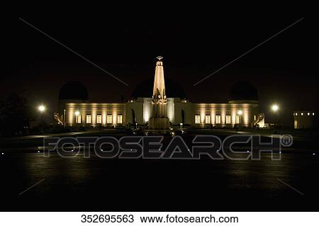 Building lit up at night, Griffith Park Observatory, Los Angeles, California, USA View Large Photo Image Stock Image - Building lit up at night, Griffith Park Observatory, Los Angeles, California, USA. Fotosearch