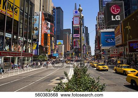 Stock Photo - Buildings in a city, Times Square, Manhattan, New York City, New York State, USA. Fotosearch