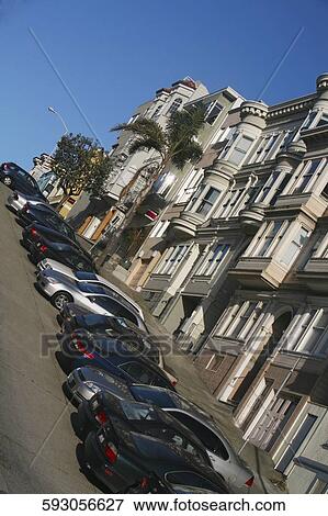 Car parked at the roadside, San Francisco, California, USA View Large Photo Image Stock Photo - Car parked at the roadside, San Francisco, California, USA. Fotosearch