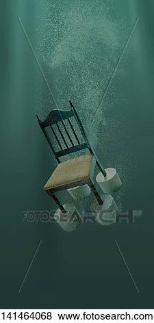 Chair sinking in water View Large Photo Image Stock Photo - Chair sinking in water. Fotosearch