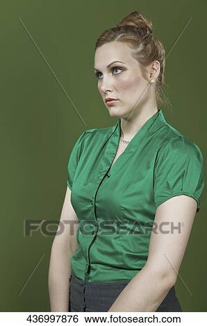 Stock Photograph - Close-up of a businesswoman. Fotosearch
