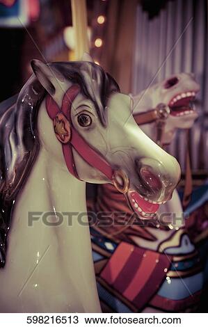 Close-up of a carousel horse, Pier 39, San Francisco, California, USA View Large Photo Image Stock Image - Close-up of a carousel horse, Pier 39, San Francisco, California, USA. Fotosearch