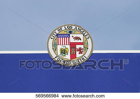 Picture - Close-up of a coat of arms, Santa Monica, Los Angeles County, California, USA. Fotosearch