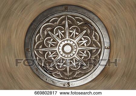 Close-up of a compass rose, Los Angeles, California, USA View Large Photo Image Stock Photo - Close-up of a compass rose, Los Angeles, California, USA. Fotosearch