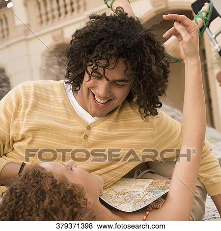 Stock Photo - Close-up of a couple having fun, Biltmore Hotel, Coral Gables, Florida, USA. Fotosearch