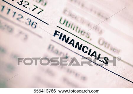 Close-up of a financial newspaper View Large Photo Image Stock Photograph - Close-up of a financial newspaper. Fotosearch