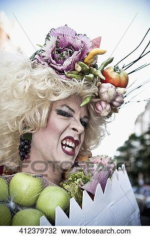 Stock Image - Close-up of a gay man, DuPont Circle, Washington DC, USA. Fotosearch