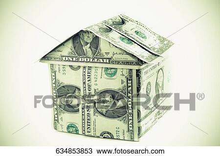Close-up of a house of paper currencies View Large Photo Image Stock Image - Close-up of a house of paper currencies. Fotosearch