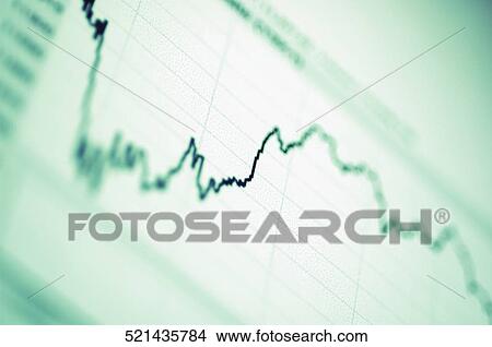 Picture - Close-up of a line graph. Fotosearch