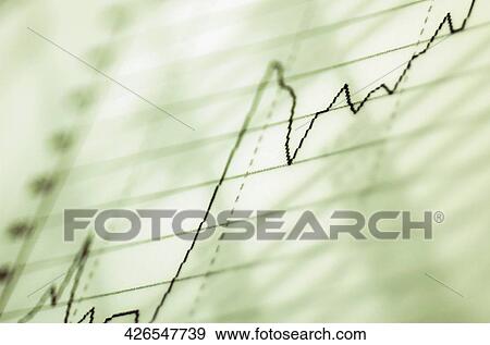 Stock Photo - Close-up of a line graph. Fotosearch