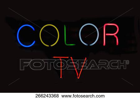Stock Photo - Close-up of a neon sign. Fotosearch