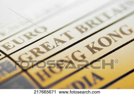 Stock Image - Close-up of a trading board. Fotosearch