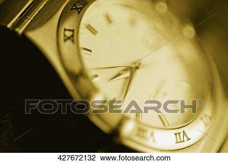 Stock Image - Close-up of a wristwatch. Fotosearch
