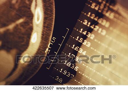 Stock Photo - Close-up of an ultrasound report on a visual screen. Fotosearch