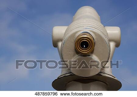 Stock Photograph - Close-up of coin-operated binoculars. Fotosearch