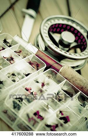 Close-up of fishing equipments View Large Photo Image Stock Photo - Close-up of fishing equipments. Fotosearch