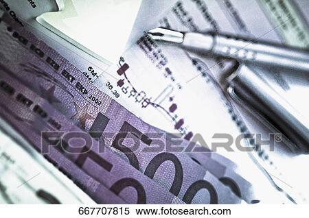 Close-up of five hundred euro banknotes and a pen on a sheet of paper View Large Photo Image Stock Photography - Close-up of five hundred euro banknotes and a pen on a sheet of paper. Fotosearch