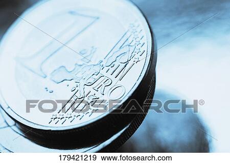 Stock Photo - Close-up of one Euro coin. Fotosearch
