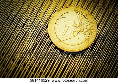 Close-up of two Euro coins View Large Photo Image Stock Photo - Close-up of two Euro coins. Fotosearch