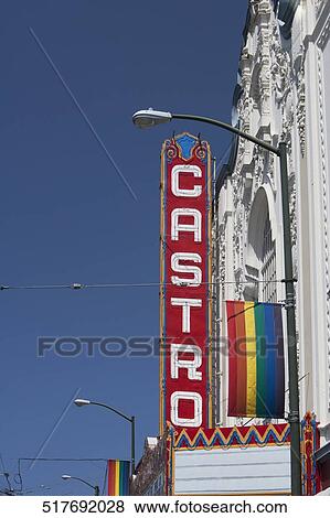 Commercial sign on a building, Castro District, San Francisco, California, USA View Large Photo Image Stock Photo - Commercial sign on a building, Castro District, San Francisco, California, USA. Fotosearch
