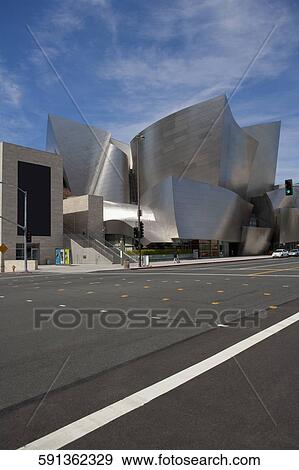 Concert hall at the roadside, Walt Disney Concert Hall, Los Angeles, California, USA View Large Photo Image Stock Photo - Concert hall at the roadside, Walt Disney Concert Hall, Los Angeles, California, USA. Fotosearch