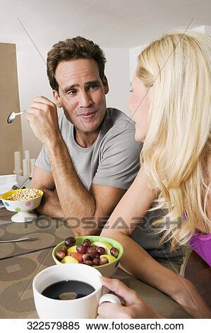 Couple having breakfast View Large Photo Image Stock Photography - Couple having breakfast. Fotosearch