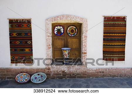 Decorative craft products on a wall, Santa Fe, New Mexico, USA View Large Photo Image Picture - Decorative craft products on a wall, Santa Fe, New Mexico, USA. Fotosearch