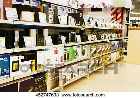 Electronic products in a supermarket View Large Photo Image Stock Image - Electronic products in a supermarket. Fotosearch