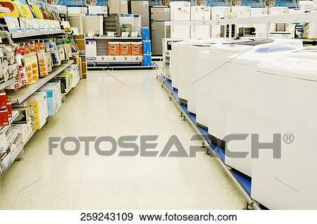Electronic products in a supermarket View Large Photo Image Stock Photo - Electronic products in a supermarket. Fotosearch