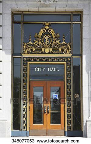 Entrance of a government building, City Hall, San Francisco, California, USA View Large Photo Image Stock Image - Entrance of a government building, City Hall, San Francisco, California, USA. Fotosearch
