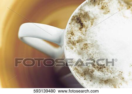 High angle view of a coffee cup View Large Photo Image Stock Image - High angle view of a coffee cup. Fotosearch