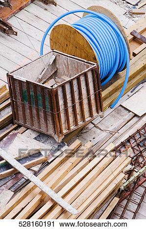 High angle view of construction equipment at a construction site View Large Photo Image Stock Image - High angle view of construction equipment at a construction site. Fotosearch