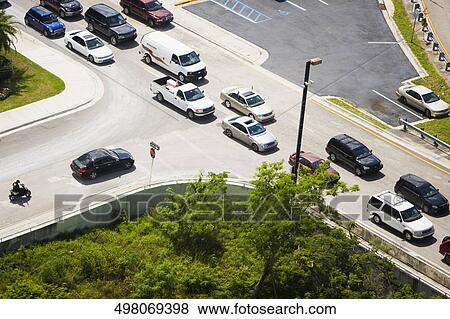High angle view of traffic moving on the road View Large Photo Image Stock Photo - High angle view of traffic moving on the road. Fotosearch