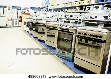 Kitchen appliances in a supermarket View Large Photo Image Stock Image - Kitchen appliances in a supermarket. Fotosearch