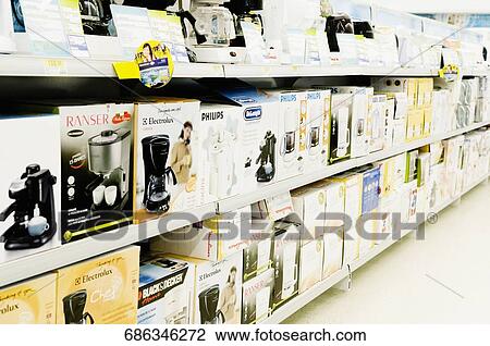 Kitchen appliances in a supermarket View Large Photo Image Stock Image - Kitchen appliances in a supermarket. Fotosearch