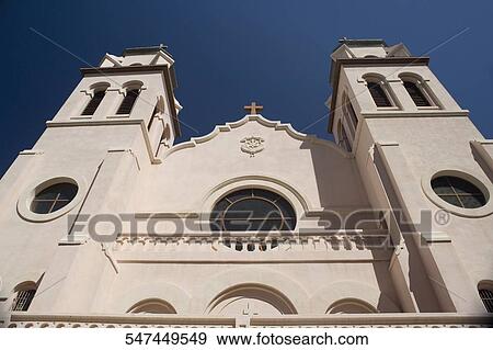 Low angle view of a church, St. Mary's Basilica, Phoenix, Maricopa County, Arizona, USA View Large Photo Image Stock Photo - Low angle view of a church, St. Mary's Basilica, Phoenix, Maricopa County, Arizona, USA. Fotosearch