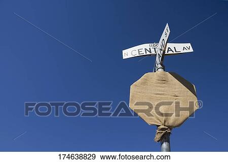 Low angle view of a covered road Sign, Phoenix, Maricopa County, Arizona, USA View Large Photo Image Stock Photo - Low angle view of a covered road Sign, Phoenix, Maricopa County, Arizona, USA. Fotosearch